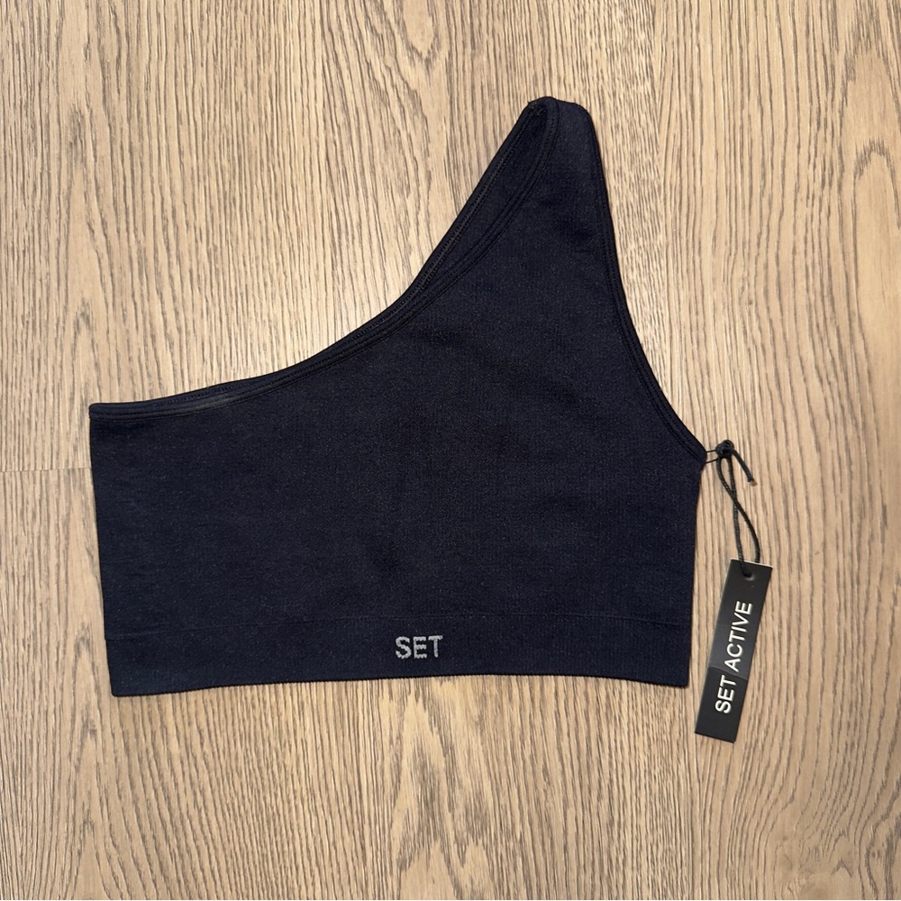 Set Active Sculptflex Ribbed One Shoulder Sports Bra